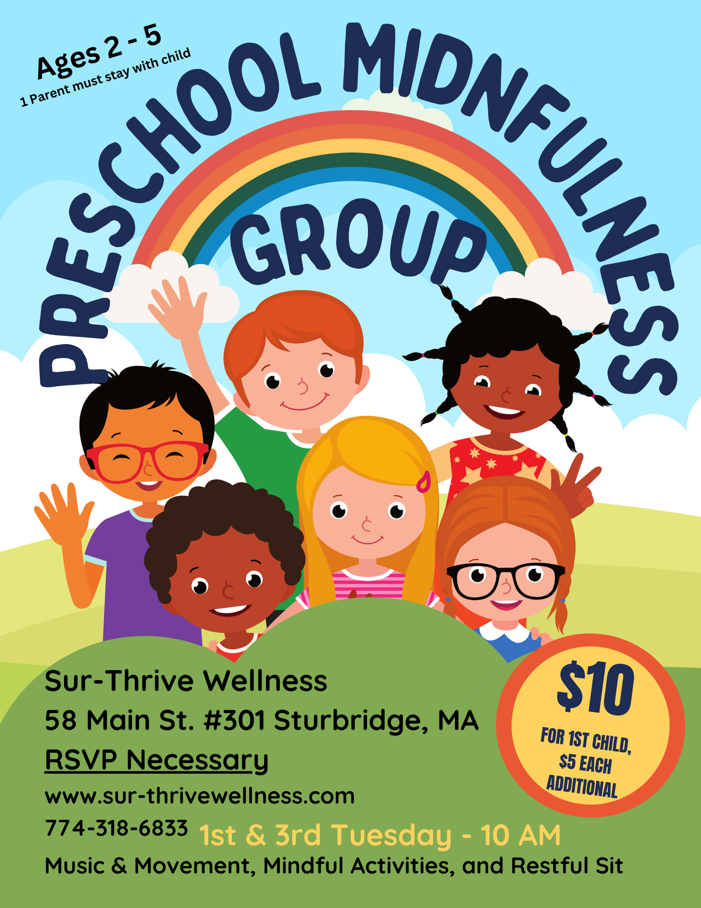 November 5th: Preschool Mindfulness, Ages 4 - 5