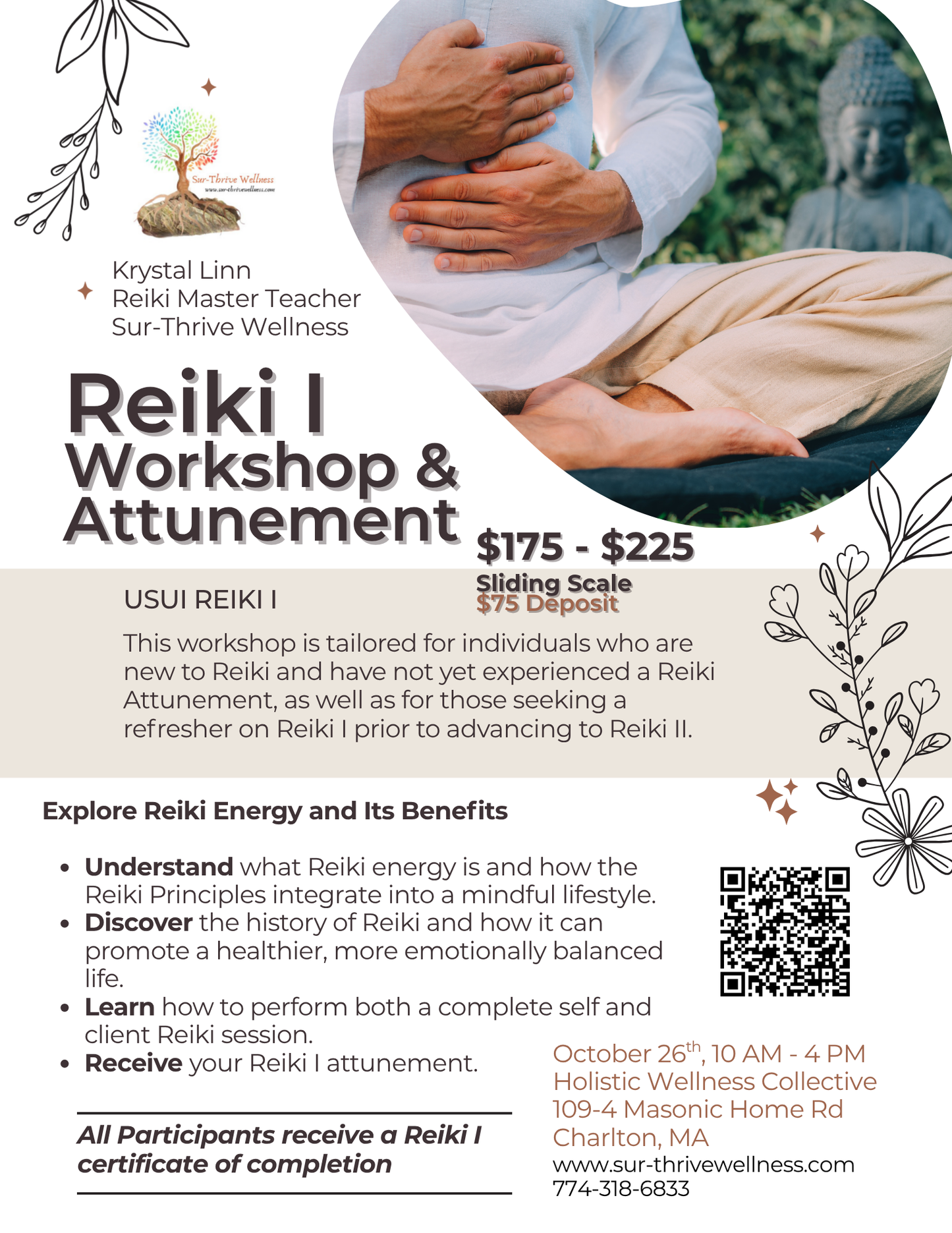 Nov 30th - Reiki 1 Workshop and Attunement